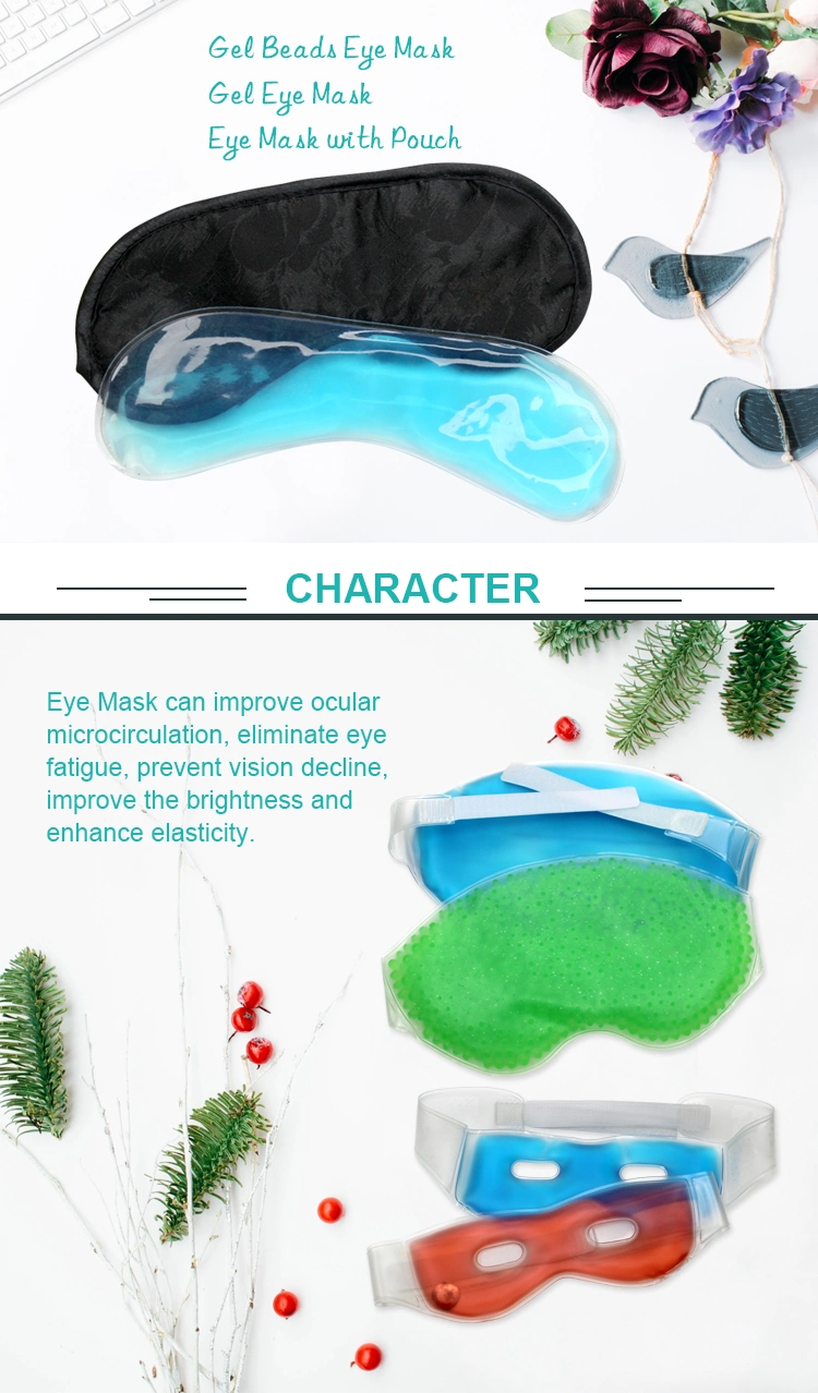 Custom Reusable Portable Fleece Soft Microwavable Cooling Gel Eye Mask