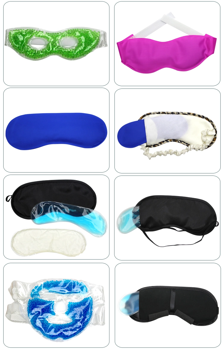 Custom Reusable Portable Fleece Soft Microwavable Cooling Gel Eye Mask