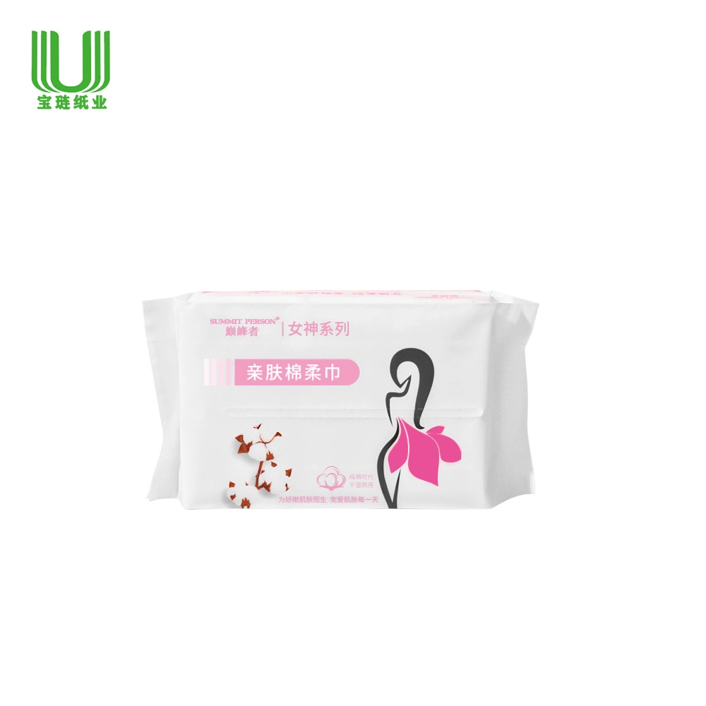 2022 Wholesale Facial Towel Cleansing Cotton Tissue Wet and Dry Disposable Facial Tissue Papers Towel